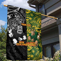 Custom New Zealand vs South Africa Garden Flag Rugby Rivalry Two Nations One Battle