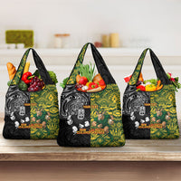 Custom New Zealand vs South Africa Grocery Bag Rugby Rivalry Two Nations One Battle