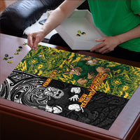Custom New Zealand vs South Africa Puzzle Rugby Rivalry Two Nations One Battle