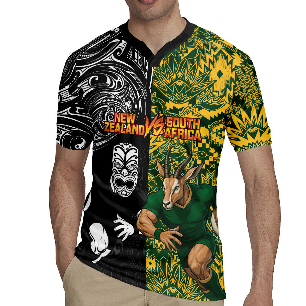 Custom New Zealand vs South Africa Rugby Jersey Rugby Rivalry Two Nations One Battle