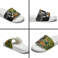 Custom New Zealand vs South Africa Slide Sandals Rugby Rivalry Two Nations One Battle