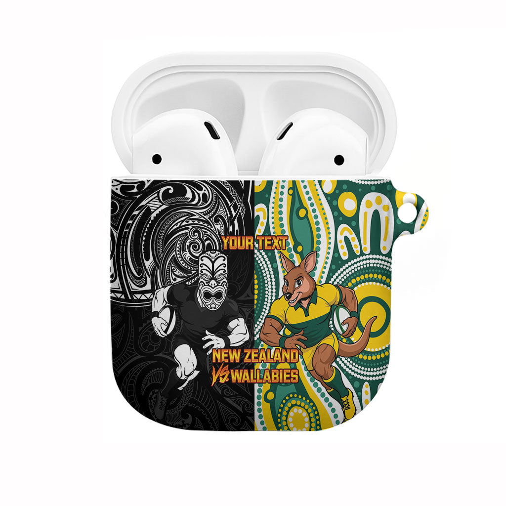 Custom Australia vs New Zealand AirPods Case Rugby Rivalry Two Nations One Battle