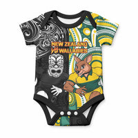 Custom Australia vs New Zealand Baby Onesie Rugby Rivalry Two Nations One Battle