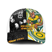 Personalised Australia vs New Zealand Baseball Net Cap Rugby Rivalry Two Nations One Battle