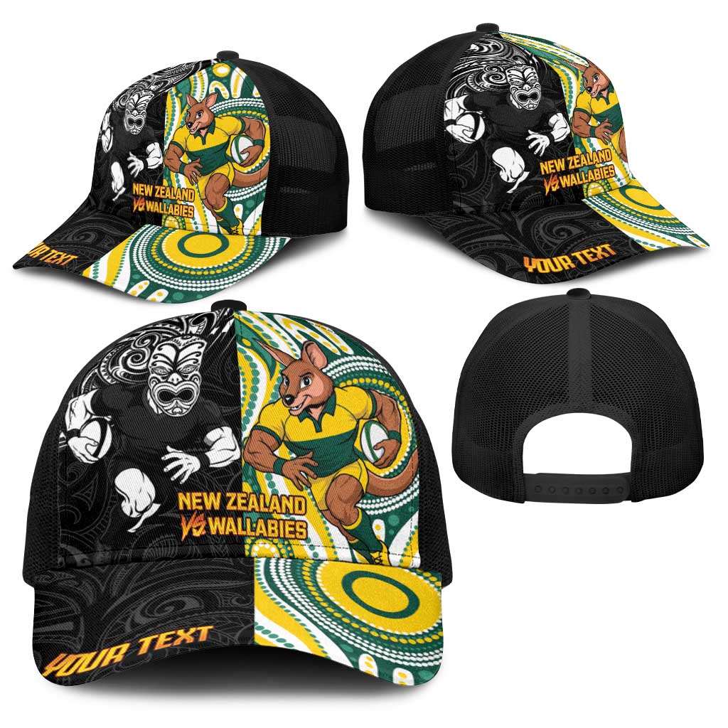 Personalised Australia vs New Zealand Baseball Net Cap Rugby Rivalry Two Nations One Battle