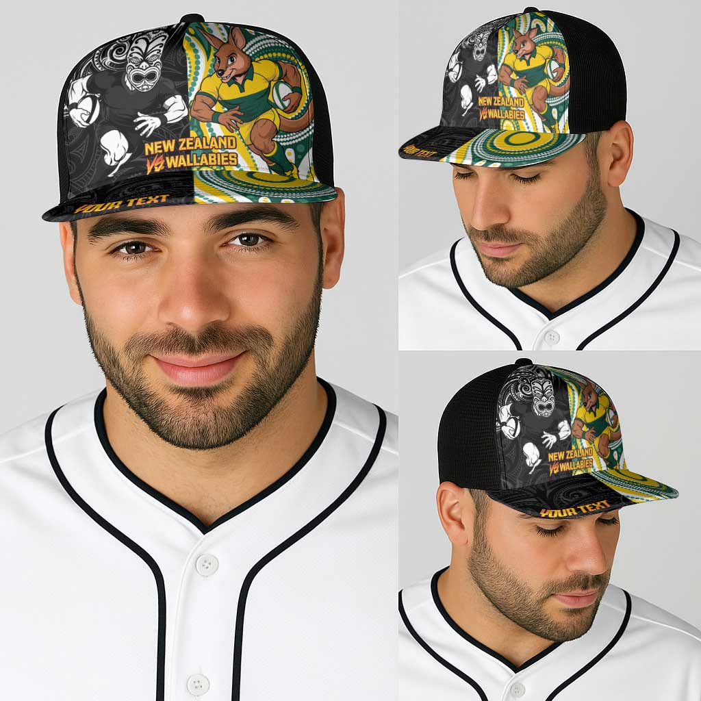 Personalised Australia vs New Zealand Baseball Net Cap Rugby Rivalry Two Nations One Battle