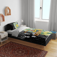 Custom Australia vs New Zealand Bedding Set Rugby Rivalry Two Nations One Battle