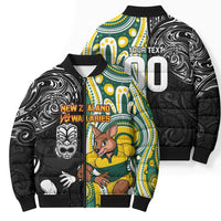 Custom Australia vs New Zealand Bomber Puffer Jacket Rugby Rivalry Two Nations One Battle