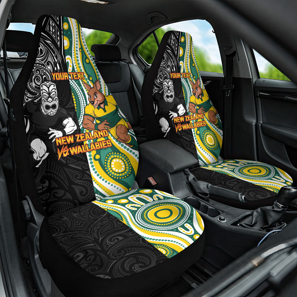 Custom Australia vs New Zealand Car Seat Cover Rugby Rivalry Two Nations One Battle