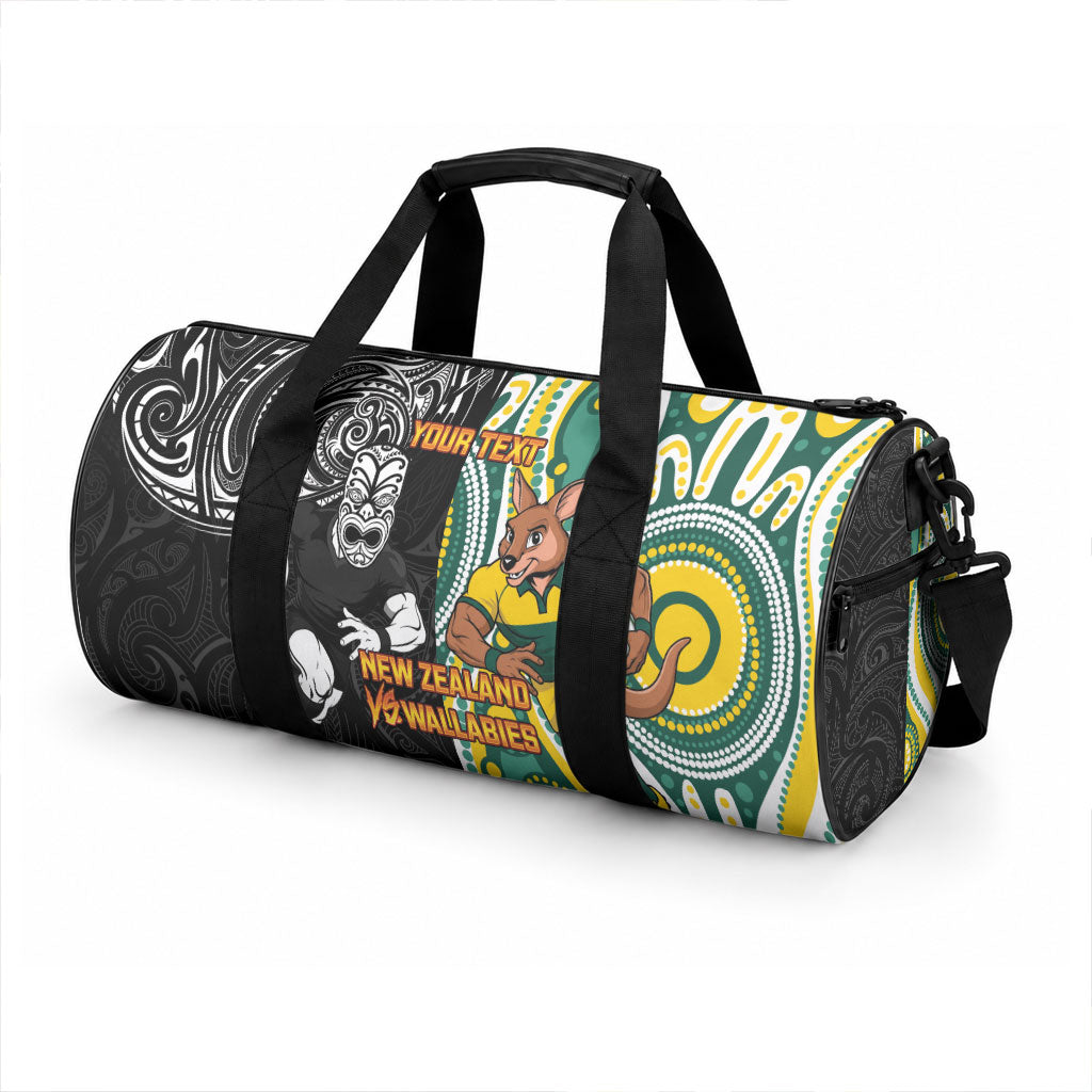 Custom Australia vs New Zealand Duffle Bag Rugby Rivalry Two Nations One Battle