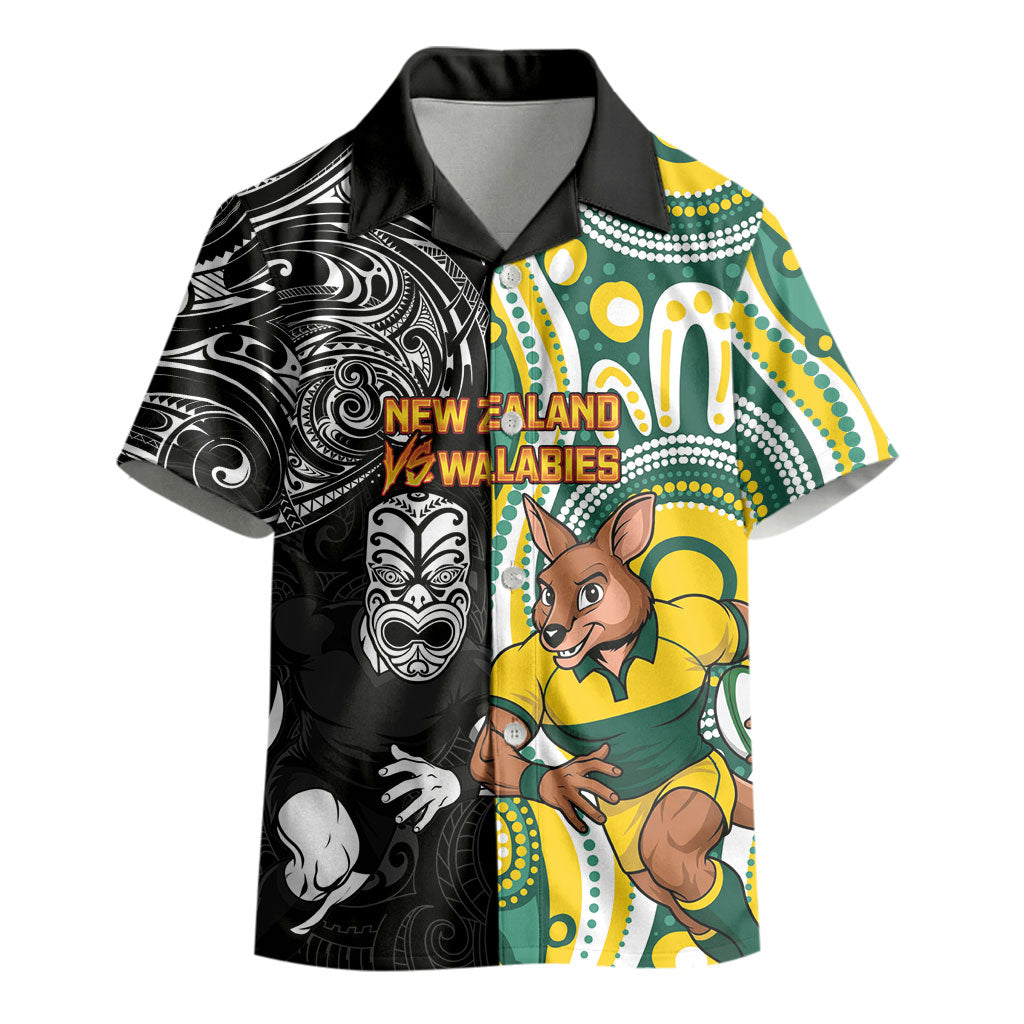 Custom Australia vs New Zealand Kid Hawaiian Shirt Rugby Rivalry Two Nations One Battle