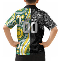 Custom Australia vs New Zealand Kid Hawaiian Shirt Rugby Rivalry Two Nations One Battle