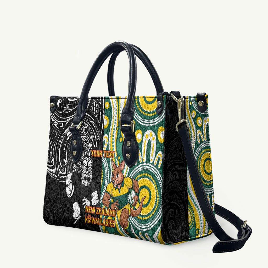 Custom Australia vs New Zealand Leather Bag Rugby Rivalry Two Nations One Battle