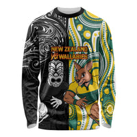 Custom Australia vs New Zealand Long Sleeve Shirt Rugby Rivalry Two Nations One Battle