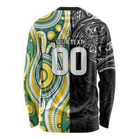 Custom Australia vs New Zealand Long Sleeve Shirt Rugby Rivalry Two Nations One Battle