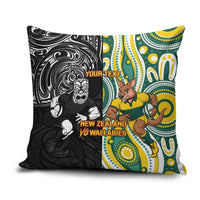 Custom Australia vs New Zealand Pillow Cover Rugby Rivalry Two Nations One Battle
