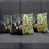 Custom Australia vs New Zealand Pillow Cover Rugby Rivalry Two Nations One Battle