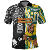Custom Australia vs New Zealand Polo Shirt Rugby Rivalry Two Nations One Battle
