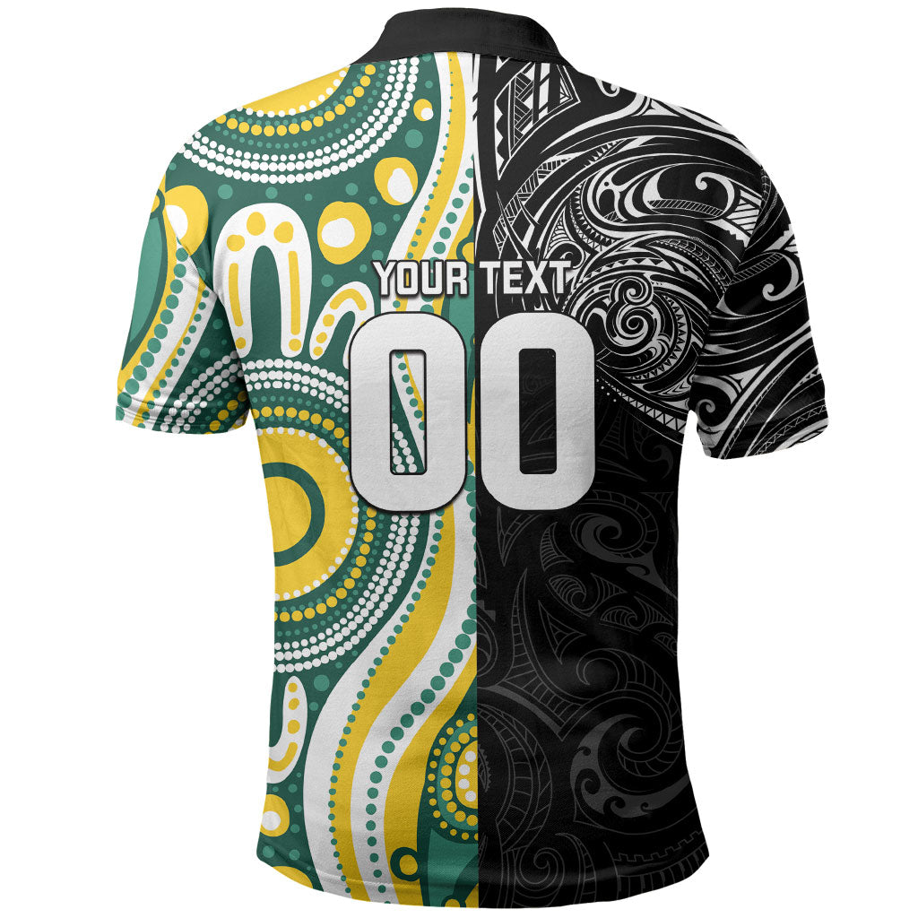 Custom Australia vs New Zealand Polo Shirt Rugby Rivalry Two Nations One Battle