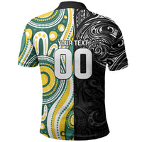 Custom Australia vs New Zealand Polo Shirt Rugby Rivalry Two Nations One Battle