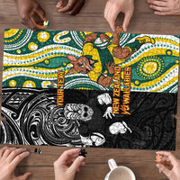 Custom Australia vs New Zealand Puzzle Rugby Rivalry Two Nations One Battle