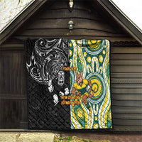 Custom Australia vs New Zealand Quilt Rugby Rivalry Two Nations One Battle