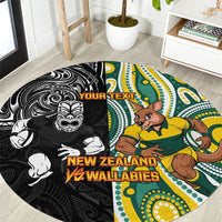 Custom Australia vs New Zealand Round Carpet Rugby Rivalry Two Nations One Battle