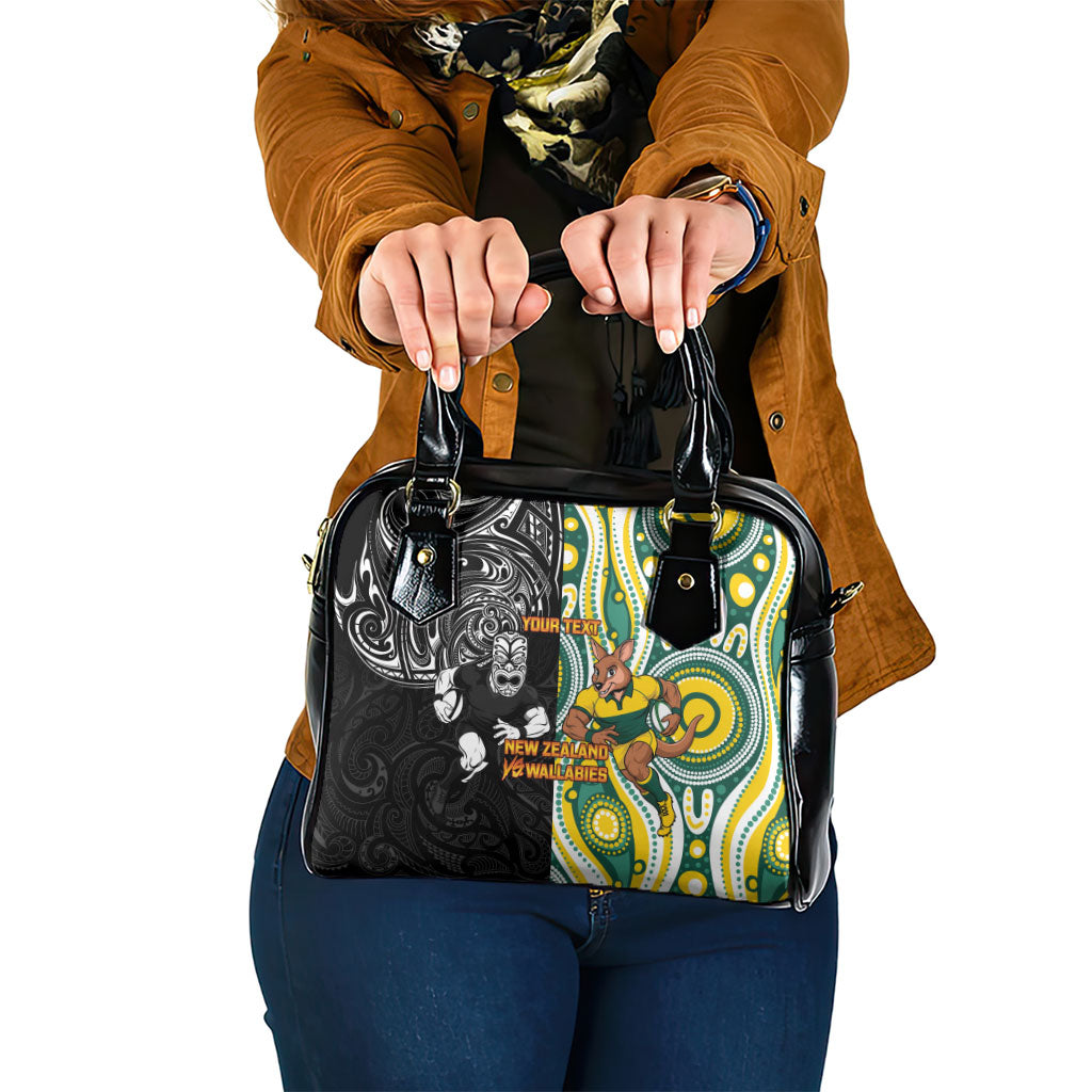 Custom Australia vs New Zealand Shoulder Handbag Rugby Rivalry Two Nations One Battle