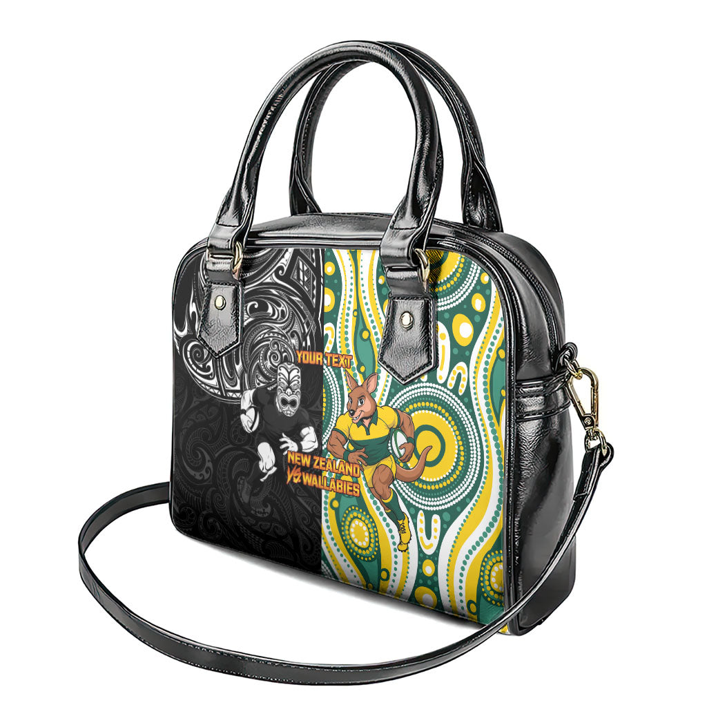 Custom Australia vs New Zealand Shoulder Handbag Rugby Rivalry Two Nations One Battle