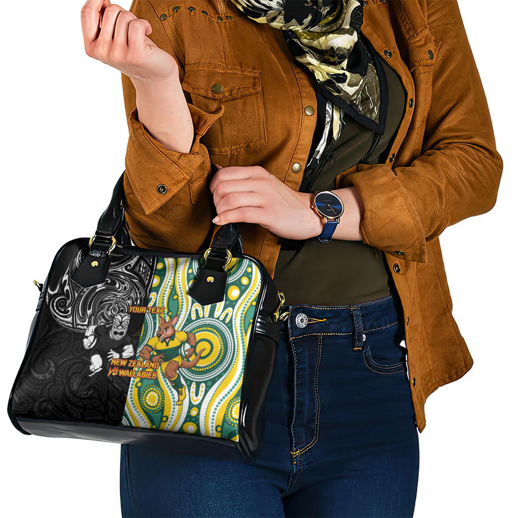 Custom Australia vs New Zealand Shoulder Handbag Rugby Rivalry Two Nations One Battle