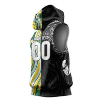 Custom Australia vs New Zealand Sleeveless Hoodie Rugby Rivalry Two Nations One Battle