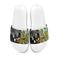 Custom Australia vs New Zealand Slide Sandals Rugby Rivalry Two Nations One Battle