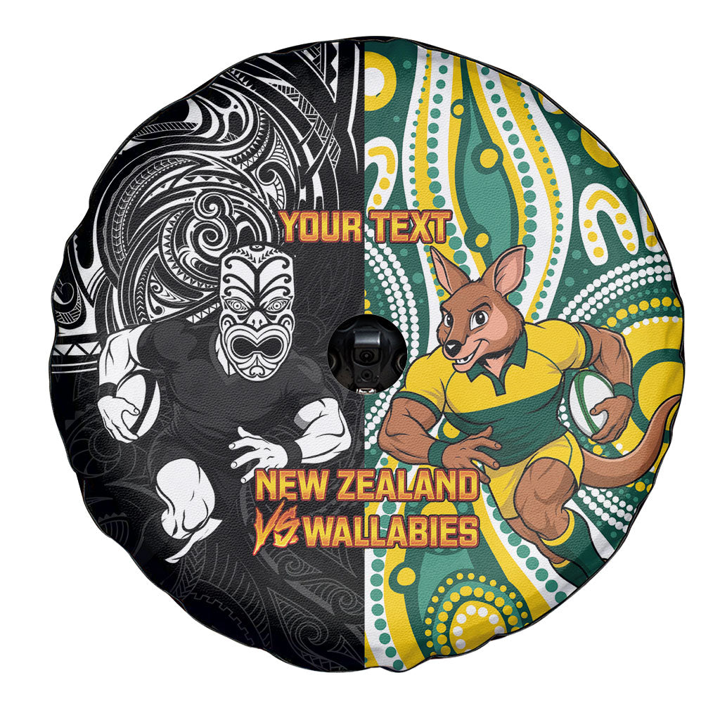Custom Australia vs New Zealand Spare Tire Cover Rugby Rivalry Two Nations One Battle