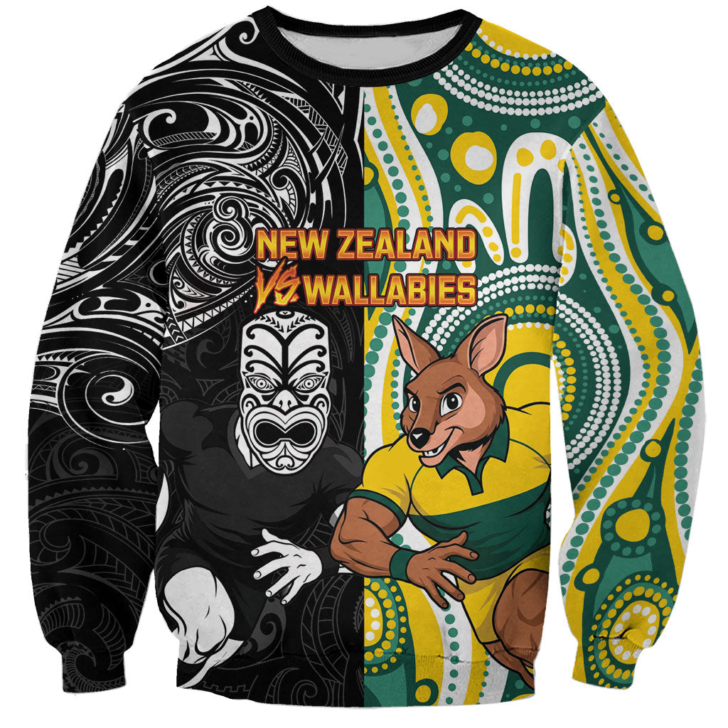 Custom Australia vs New Zealand Sweatshirt Rugby Rivalry Two Nations One Battle