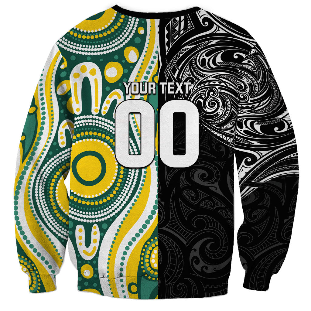 Custom Australia vs New Zealand Sweatshirt Rugby Rivalry Two Nations One Battle