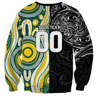 Custom Australia vs New Zealand Sweatshirt Rugby Rivalry Two Nations One Battle