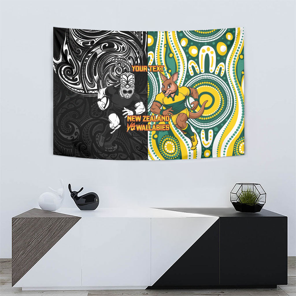 Custom Australia vs New Zealand Tapestry Rugby Rivalry Two Nations One Battle