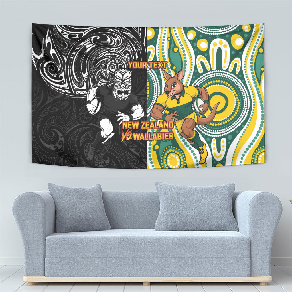 Custom Australia vs New Zealand Tapestry Rugby Rivalry Two Nations One Battle