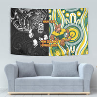 Custom Australia vs New Zealand Tapestry Rugby Rivalry Two Nations One Battle