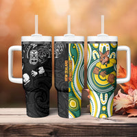 Australia vs New Zealand Tumbler With Handle Rugby Rivalry Two Nations One Battle