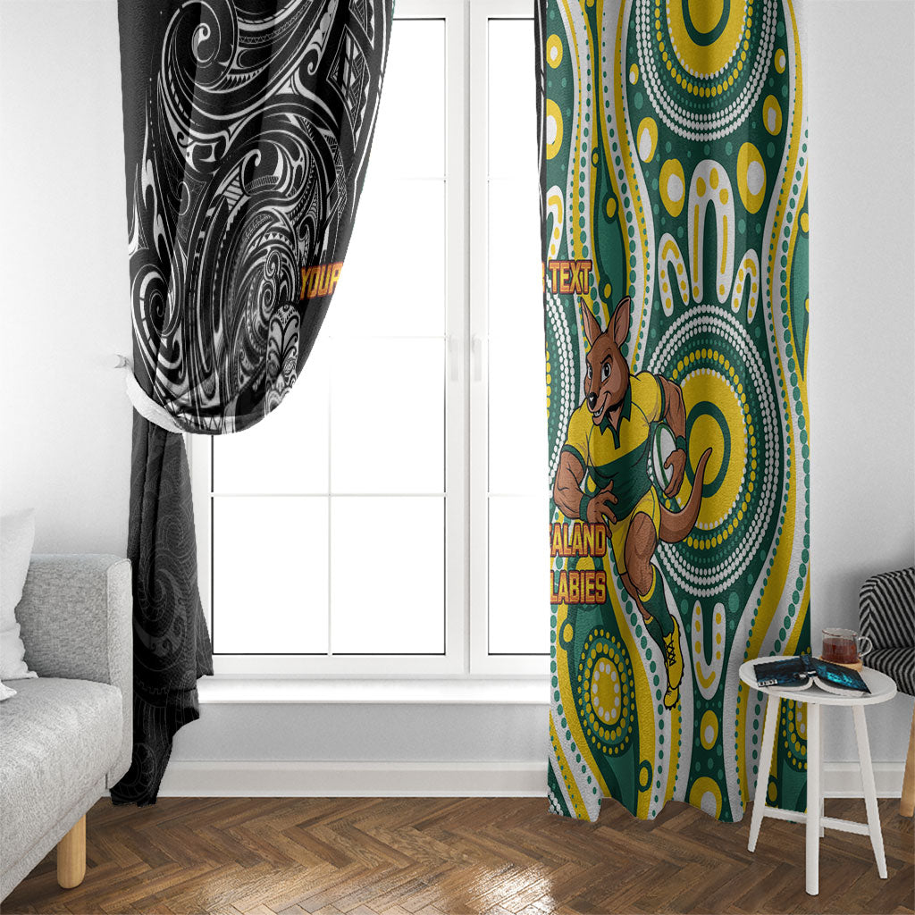 Custom Australia vs New Zealand Window Curtain Rugby Rivalry Two Nations One Battle