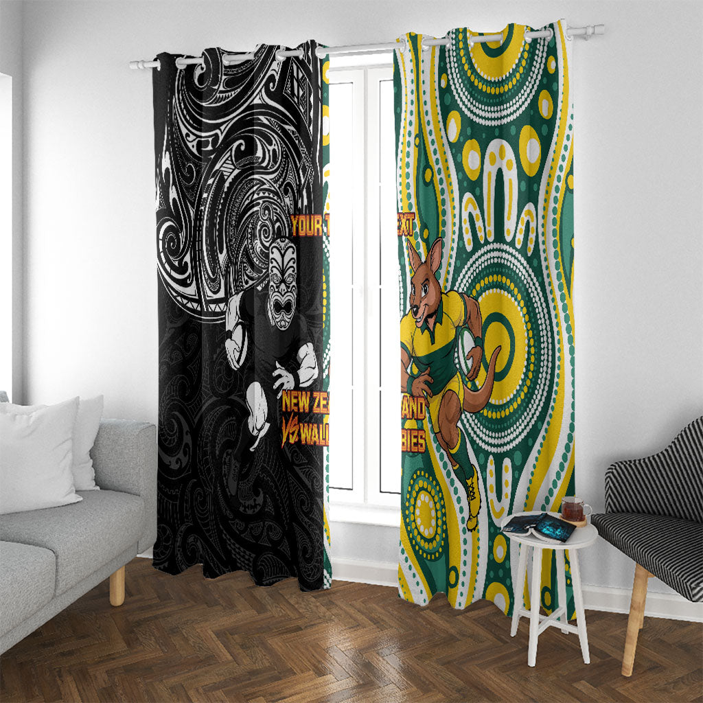 Custom Australia vs New Zealand Window Curtain Rugby Rivalry Two Nations One Battle