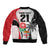 Custom Fiji England Rugby Bomber Jacket Tapa Pattern and Rose Flower World Cup 2023 LT9 - Polynesian Pride