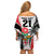 Custom Fiji England Rugby Family Matching Off Shoulder Short Dress and Hawaiian Shirt Tapa Pattern and Rose Flower World Cup 2023 LT9 - Polynesian Pride