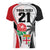 Custom Fiji England Rugby Women V Neck T Shirt Tapa Pattern and Rose Flower World Cup 2023 LT9 - Polynesian Pride