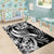 Aloha Black Tribal Honu Tattoo Area Rug