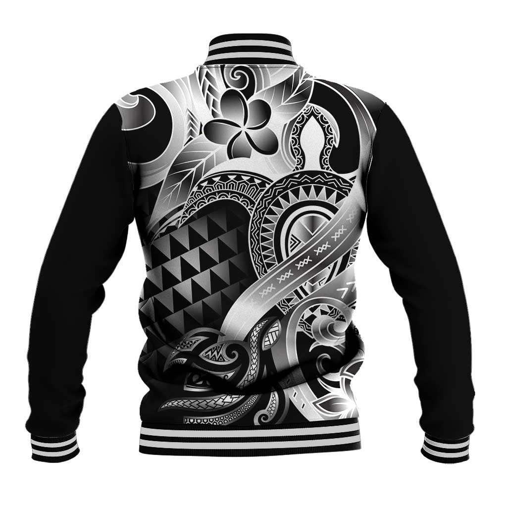 Aloha Black Tribal Honu Tattoo Baseball Jacket LT9 - Polynesian Pride