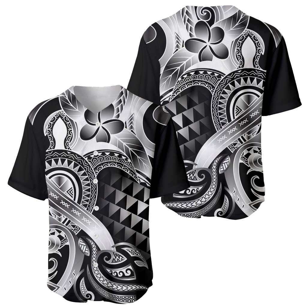 Aloha Black Tribal Honu Tattoo Baseball Jersey LT9 - Polynesian Pride
