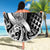 Aloha Black Tribal Honu Tattoo Beach Blanket