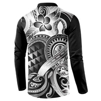 Aloha Black Tribal Honu Tattoo Button Sweatshirt LT9 - Polynesian Pride